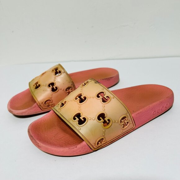 Gucci Womens Sz 36 Pink Slide Sandals - Picture 3 of 10